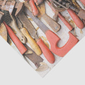 Gereedschap Antiek Rustiek Rood Man Tool Tissuepapier (Detail)