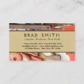 Gereedschap Antiek Rustiek Rood Man Tool Visitekaartje (Achterkant)