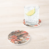 Gereedschap Antiek Rustiek Rood Man Tool Zandsteen Onderzetter (Zijkant)