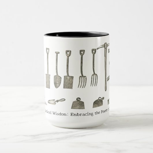 gereedschap: benoemde tuinieren mok (Midden)