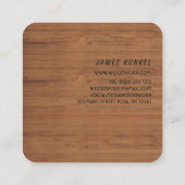 Gereedschap Black Hammer LOGO houten constructie Vierkante Visitekaartje (Achterkant)