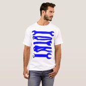Gereedschap - blauw t-shirt (Voorkant volledig)