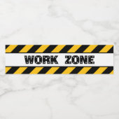 Gereedschap & Bouwwerk Zone Waterfles Labels Etiket (Enkel label)