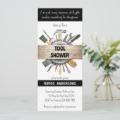 Gereedschap douche uitnodiging (Staand voorkant)