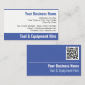 Gereedschap en apparatuur Hire QR Code Visitekaart Visitekaartje (Voorkant / Achterkant)