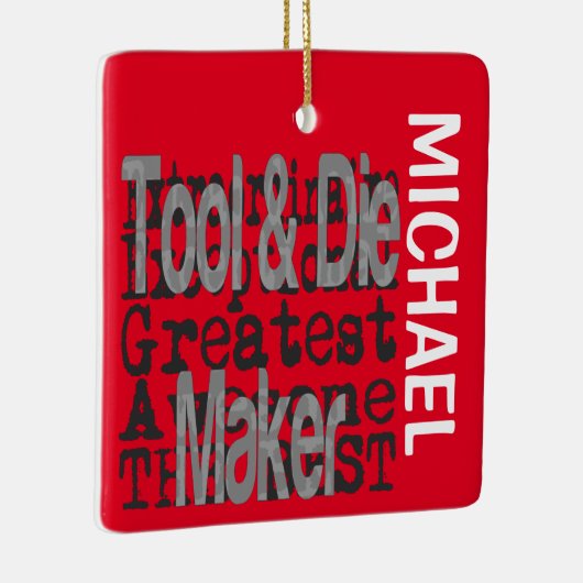 Gereedschap en Die Maker Extraordinaire CUSTOM Keramisch Ornament (Rechts)