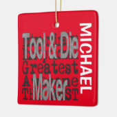 Gereedschap en Die Maker Extraordinaire CUSTOM Keramisch Ornament (Links)