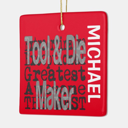 Gereedschap en Die Maker Extraordinaire CUSTOM Keramisch Ornament (Links)