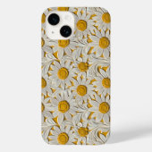 Gereedschap Gegraveerde Lederen Look Zonnebloemen Case-Mate iPhone Case (Achterkant)