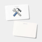 Gereedschap, Hamer en Sleutel Badge (Voor- en achterkant)