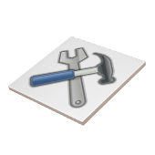 Gereedschap, Hamer en Sleutel Tegeltje (Zijkant)