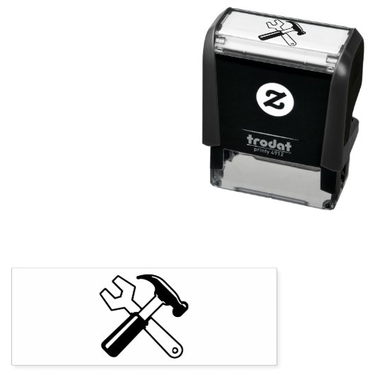 Gereedschap, hammer en moersleutel zelfinktende stempel (In situ)