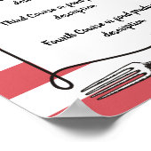 Gereedschap Holly diner feest Kerstvakantie menu Poster (Hoek)