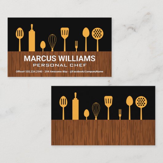 gereedschap | houtafwerking visitekaartje (Voorkant / Achterkant)