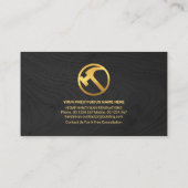 Gereedschap Houthout Gold Handyman Visitekaartje (Achterkant)