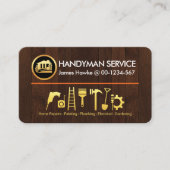 Gereedschap Houthout Gold Handyman Visitekaartje (Voorkant)