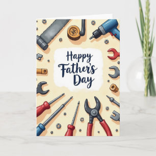 Gereedschap Illustratie Vaderdag kaart