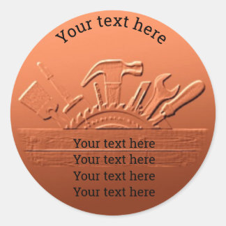 Gereedschap  Kunst (logo) Ontwerp #copp01 Ronde Sticker