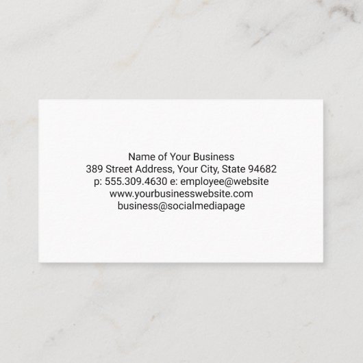 Gereedschap logo voor thuis | Hoofdaannemer Visitekaartje (Achterkant)