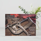 Gereedschap Masculinaire uitnodiging (Staand voorkant)