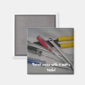Gereedschap Met Grappig Bericht Magneet (Voorkant / Achterkant)