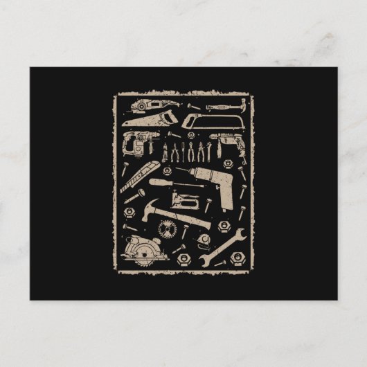 Gereedschap met lijst briefkaart (Voorkant)