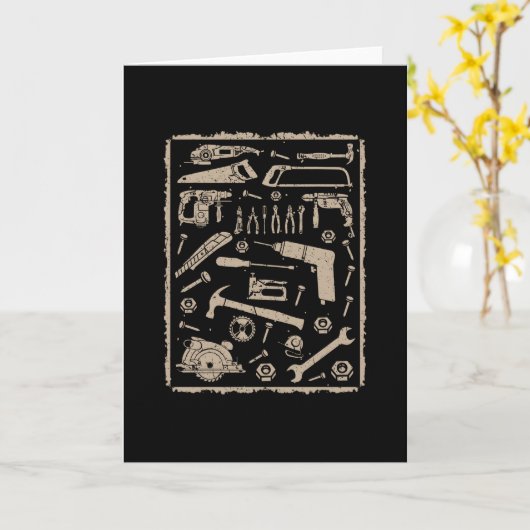 Gereedschap met lijst  kaart (Gele Bloem)