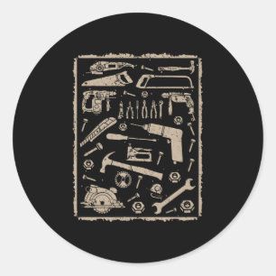 Gereedschap met lijst  ronde sticker