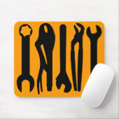 Gereedschap - Oranje FF9900 Muismat (Met muis)