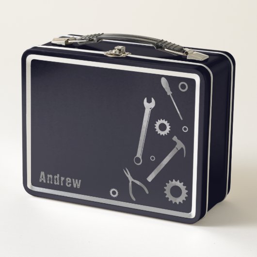Gereedschap Pap Mechanic Metal Lunchbox (Voorkant)