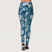 Gereedschap Patroon 01.b DBlue BG Leggings (Achterkant)