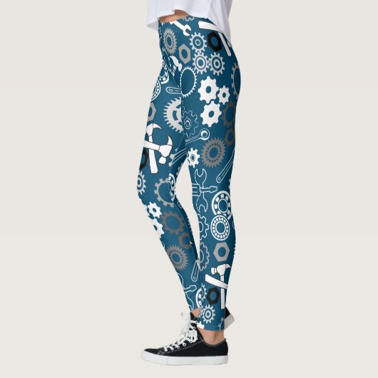 Gereedschap Patroon 01.b DBlue BG Leggings (Links)