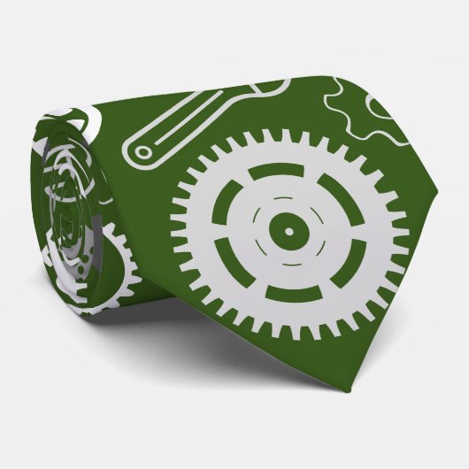 Gereedschap Patroon 01.b DGreen BG Stropdas (Opgerold)