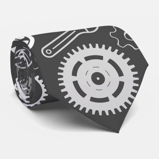 Gereedschap Patroon 01.b Dgrey BG Stropdas (Opgerold)