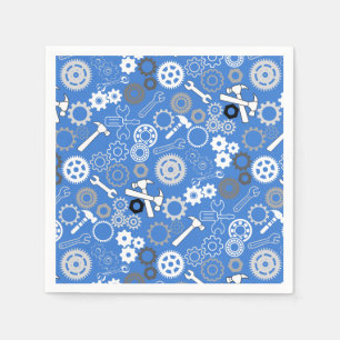 Gereedschap Patroon 01.b LBlue BG Servet