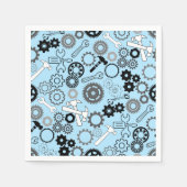 Gereedschap Patroon 01.b LBlue BG Servet (Voorkant)