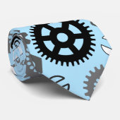 Gereedschap Patroon 01.b LBlue BG Stropdas (Opgerold)