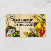 Gereedschap Reparatie Onderhoud Bouw Handyman Visitekaartje (Voorkant)