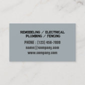 Gereedschap Reparatie Onderhoud Bouw Handyman Visitekaartje (Achterkant)