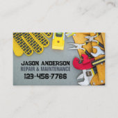 Gereedschap Reparatie Onderhoud Bouw Handyman Visitekaartje (Voorkant)