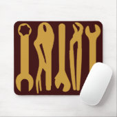 Gereedschap - Shades van bruin Muismat (Met muis)