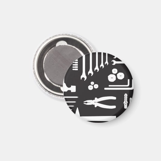 Gereedschap Silhouet Patroon Magneet (Voorkant / Achterkant)