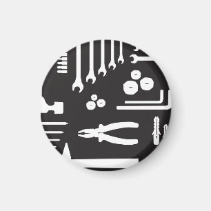 Gereedschap Silhouet Patroon Magneet