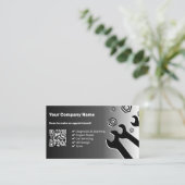 Gereedschap Silhouetten Professioneel Zwart Wit Me Visitekaartje (Staand voorkant)