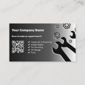 Gereedschap Silhouetten Professioneel Zwart Wit Me Visitekaartje (Voorkant)