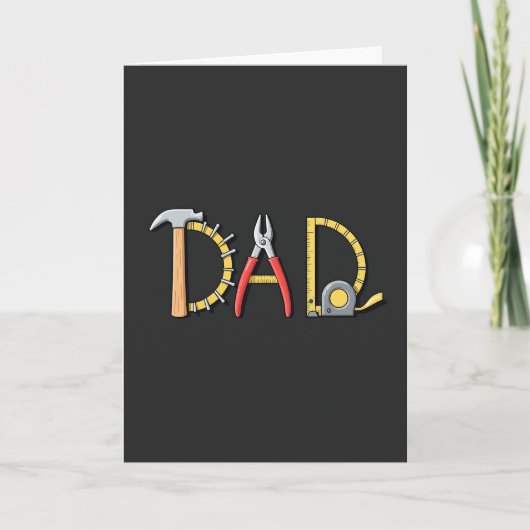 Gereedschap spelling papa leuke vadersdag kaart (Voorkant)
