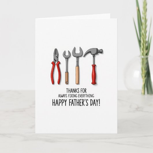 Gereedschap Vaderdag Kunstkaart Kaart (Voorkant)