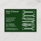 Gereedschap van de handel (Chubby v2) - Donkergroe Visitekaartje (Achterkant)