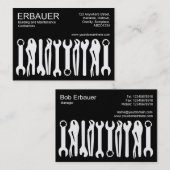 Gereedschap van de handel - White on Black (Gold) Visitekaartje (Voorkant / Achterkant)