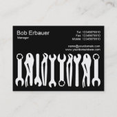 Gereedschap van de handel - White on Black (Gold) Visitekaartje (Achterkant)